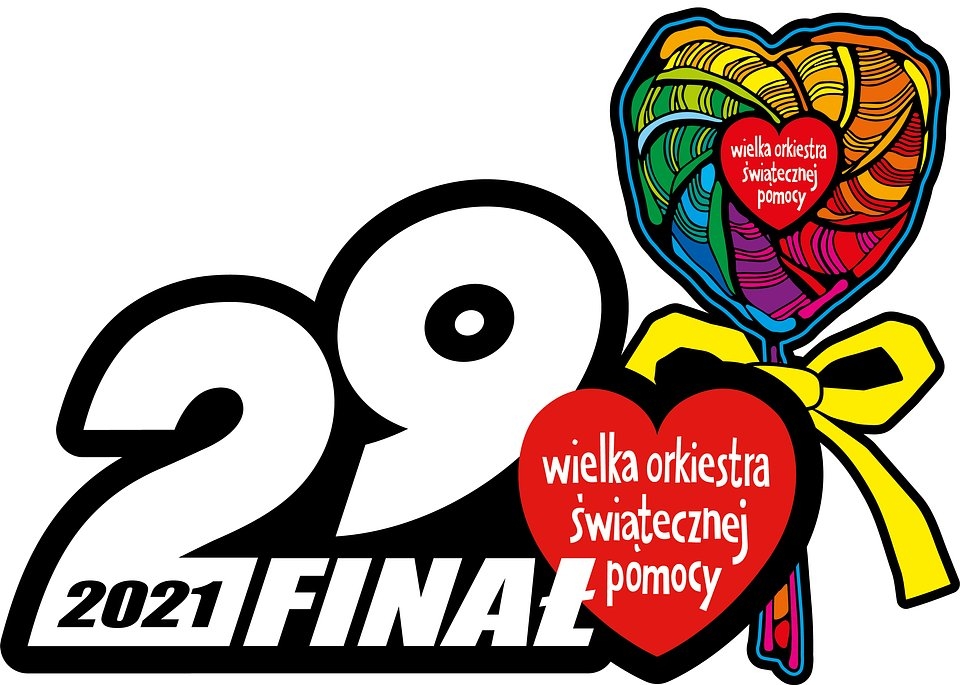 Grafika przedstawia logo 29 finału Wielkiej Orkiestry Świątecznej Pomocy