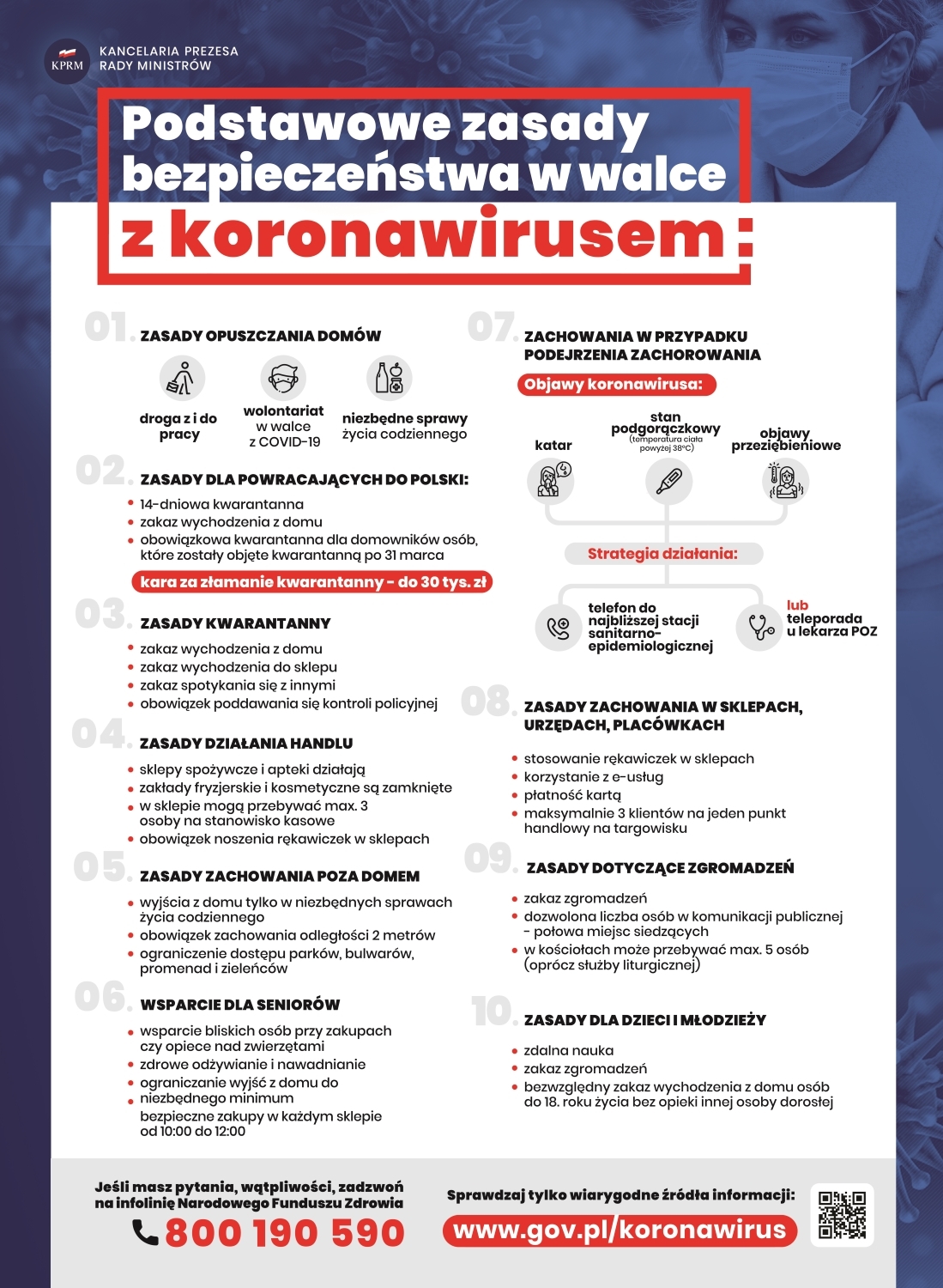 Plakat - koronawirus - zalecenia